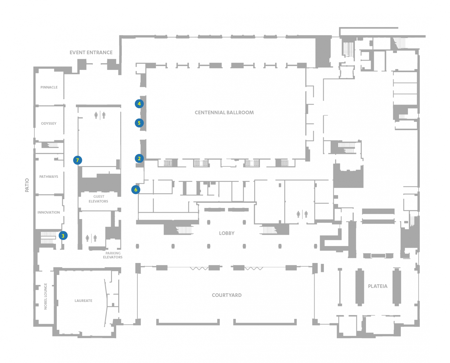 Map Of Art Locations UCLA Luskin Conference CenterUCLA Luskin