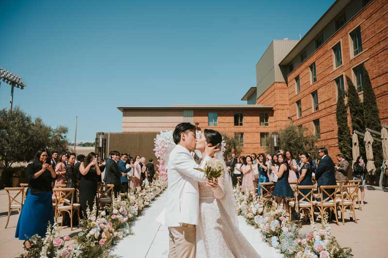 Kevin and Nicole Widjaja exchanged vows on the terrace